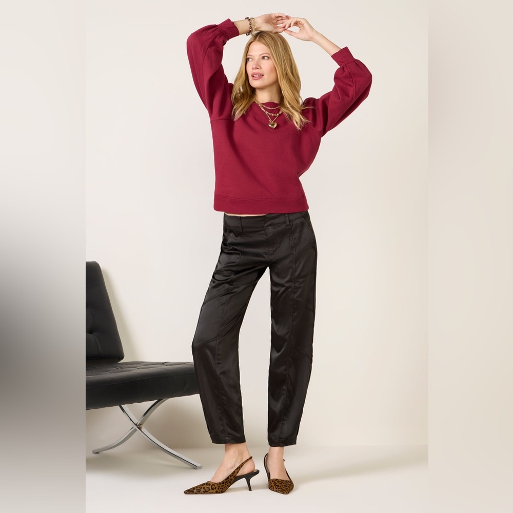 NWT Sanctuary Sahara Satin Wide Leg Pant Black Size 29